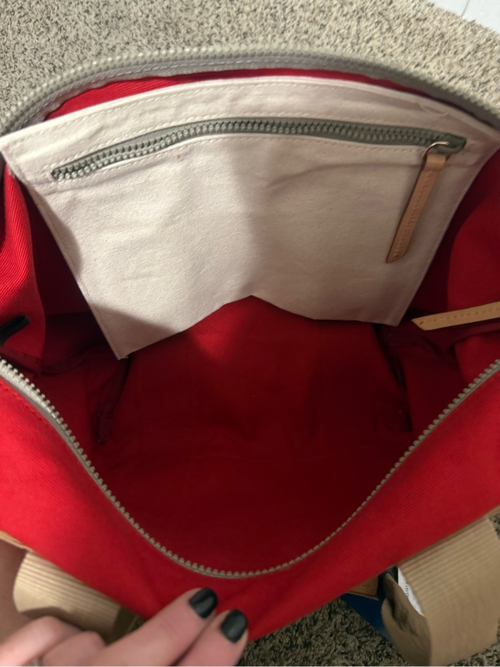Dooney & Bourke Red Canvas carryall 28 - Picture 5 of 5